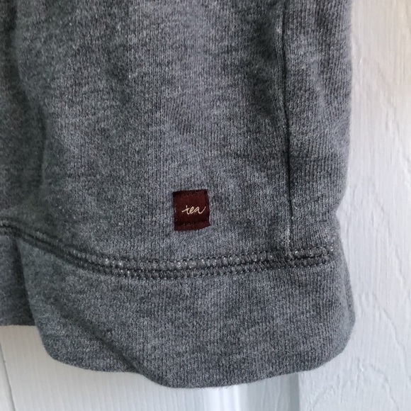 Tea Collection Zip-Up Gray Hooded Sweatshirt Unisex Girls Size 3T - Picture 5 of 7